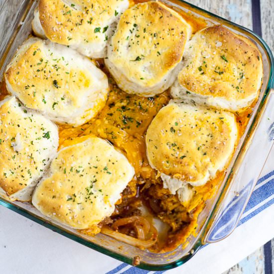Cheeseburger Biscuit Bake - Recipe photo by thegraciouswife