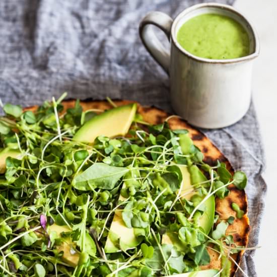 Green Goddess Spring Socca - Recipe photo by thefullhelping