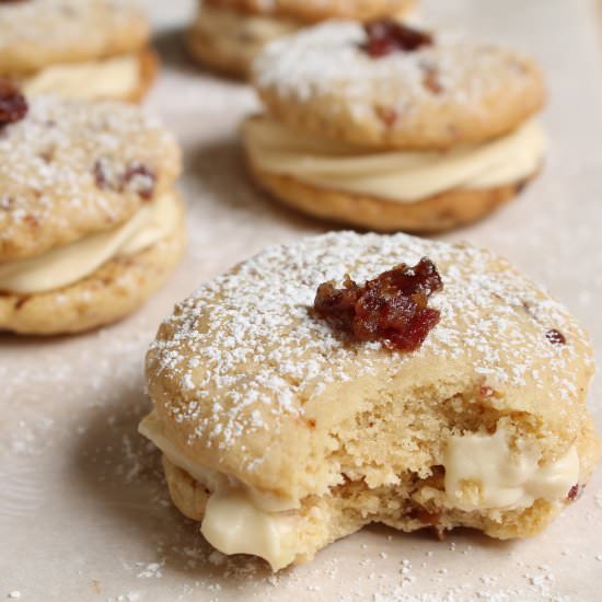 Maple Bacon Sandwich Cookies - Recipe photo by wherethewildcakegrows