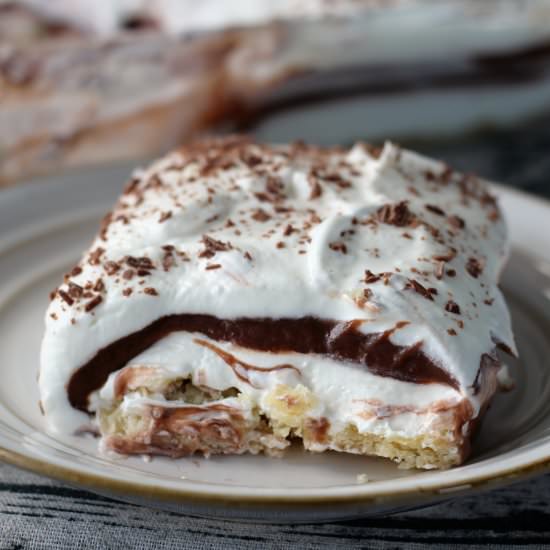 Chocolate Cream Layered Dessert - Recipe photo by thebakingchocolatess