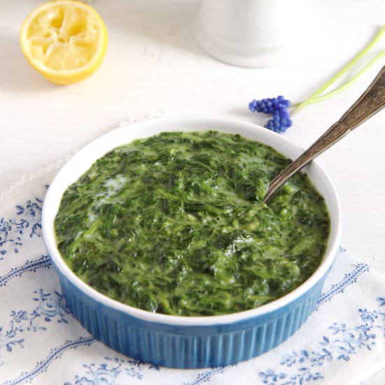 Spinach in Béchamel Sauce - Recipe photo by adinutza