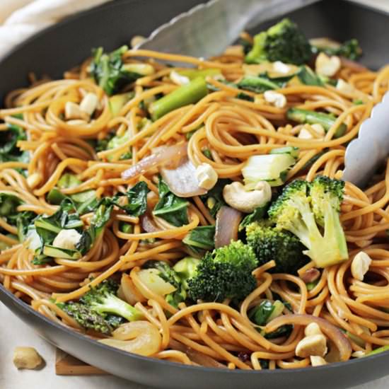 spring lo mein - Recipe photo by Cook Nourish Bliss