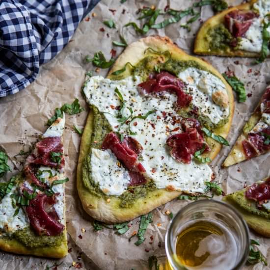 Mozzarella & Soppressata Flatbread - Recipe photo by griermountain