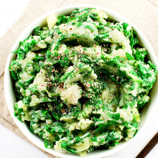 Spinach Mashed Potatoes - Recipe photo by Chefjar