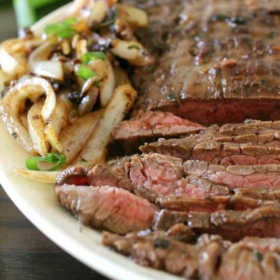 Grilled Balsamic Herb Steak - Recipe photo by mama_maggies_kitchen
