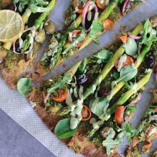 Pesto Pizza - Recipe photo by thewhitechestnut