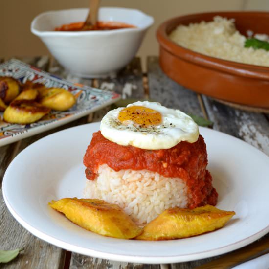 Rice Cuban Style, Arroz a la Cubana - Recipe photo by mama ia blog