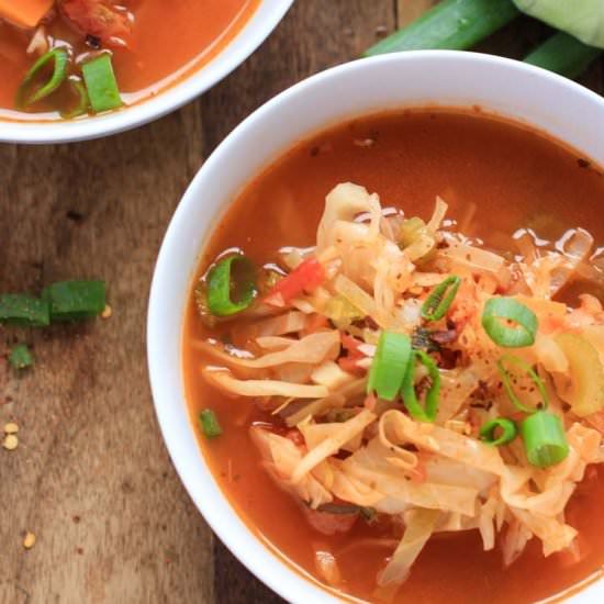 Vegan Detox Cabbage Tomato Soup - Recipe photo by feelgoodfoodie1