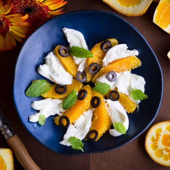 Orange and Buffalo Mozzarella Salad - Recipe photo by cuisinedeli