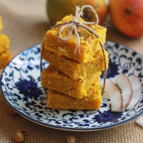 Mango Coconut Healthy Bars - Recipe photo by Beingwholesome
