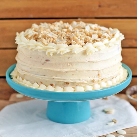 White Chocolate Peanut Butter Cake - Recipe photo by TheSugarSandBox