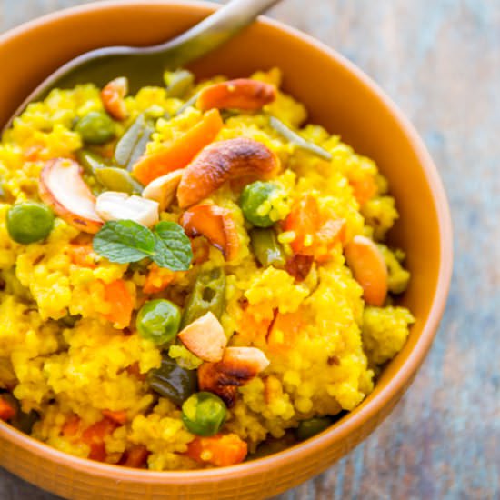 Bulgur Wheat (Dalia) Savory Porridge - Recipe photo by Priyanka DK