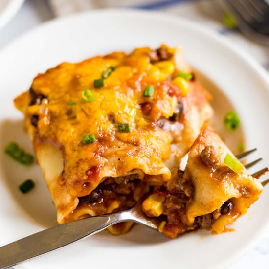 Mexican Lasagna Roll-Ups - Recipe photo by Thelifejolie