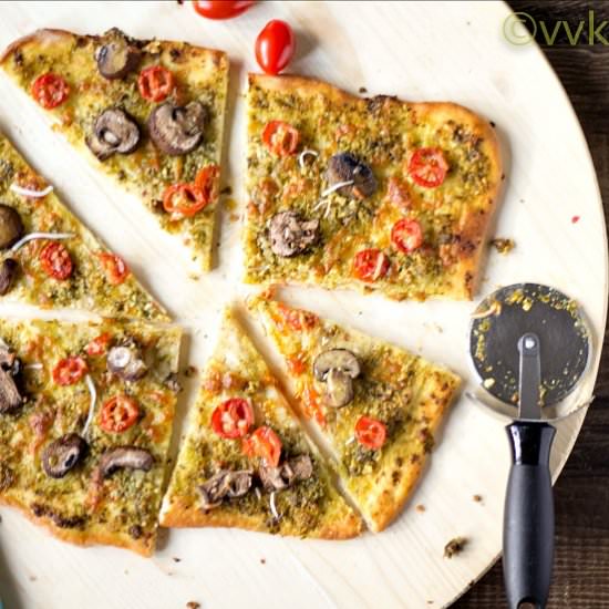 Pesto Pizza - Recipe photo by srividhya