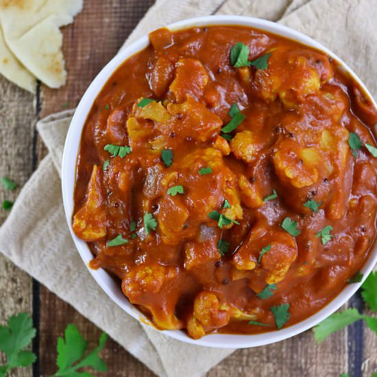 Quick And Easy Cauliflower Curry - Recipe photo by SavorySpin