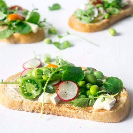Edamame and Watercress Tartine - Recipe photo by thelastcookie