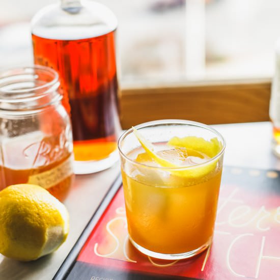 Brown Butter Bourbon and Pear Cocktail - Recipe photo by cakeoversteak