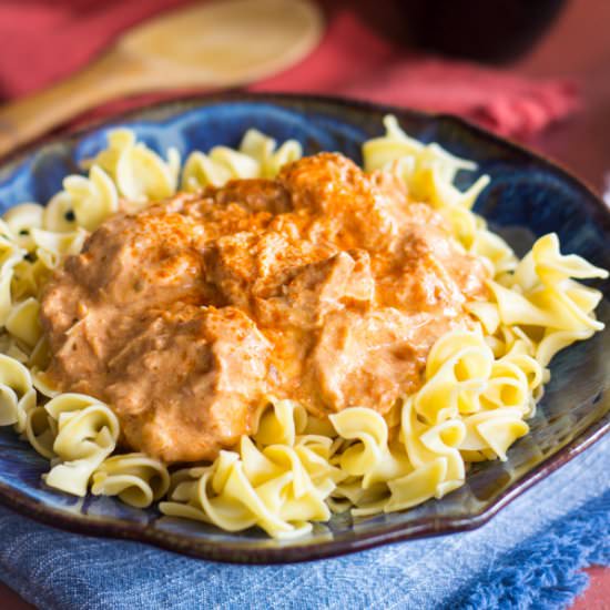 Slow Cooker Chicken Paprikash - Recipe photo by thegoldlininggirl