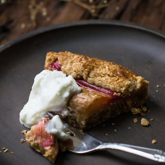 Rhubarb Coconut Galette - Recipe photo by inthemoodforfood