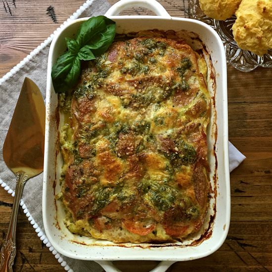 Cheesy Prosciutto Breakfast - Recipe photo by Grits and Pinecones