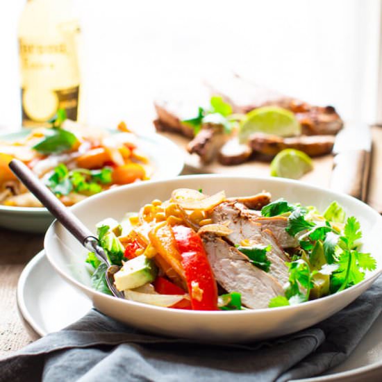 Grilled Chicken Fajita Salad - Recipe photo by healthy seasonal recipes