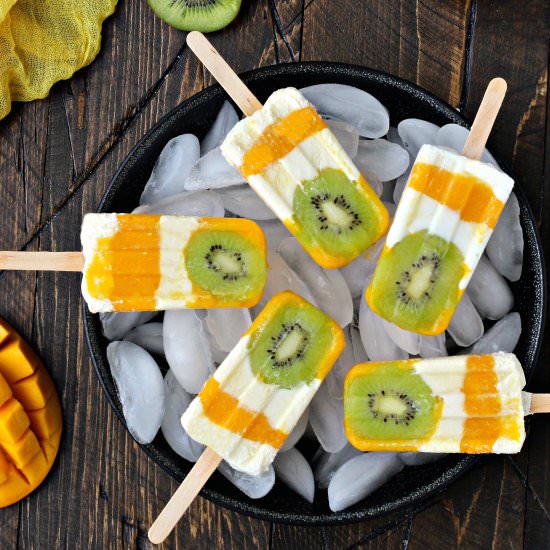 Tropical Sunshine Popsicles - Recipe photo by The Foodie Physician