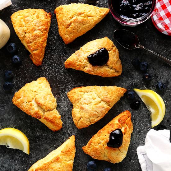 Lemon Cream Scones - Recipe photo by platingsandpairings