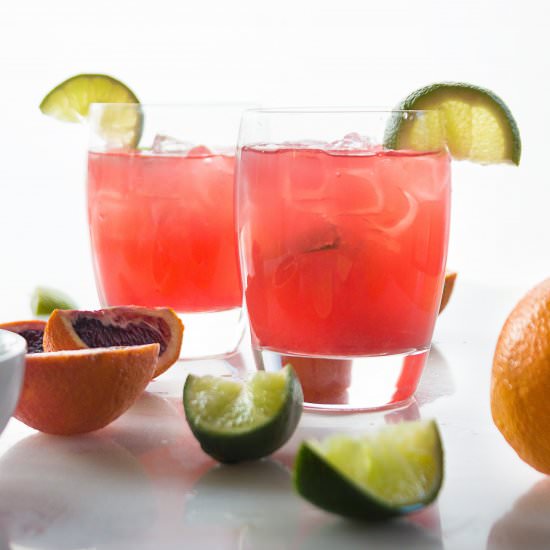 Healthy Blood Orange Paloma - Recipe photo by Our Food Fix