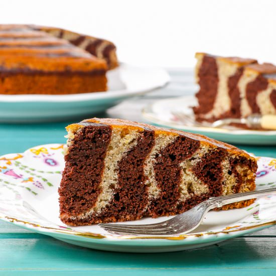 Gluten Free Zebra Cake - Recipe photo by theloopywhisk