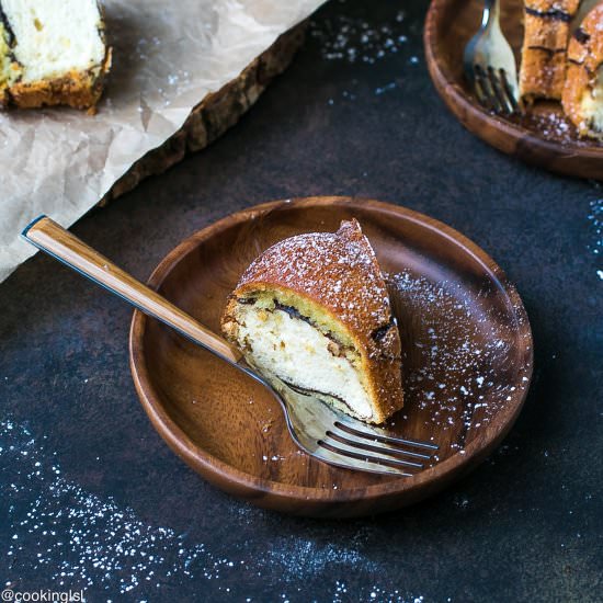 Three Color Marble Bundt Cake - Recipe photo by lslfunblog