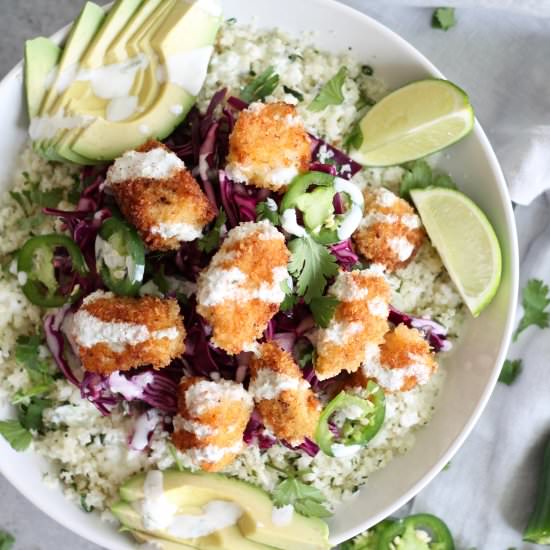 Fish Taco Cauliflower Rice Bowls - Recipe photo by Spices in my DNA