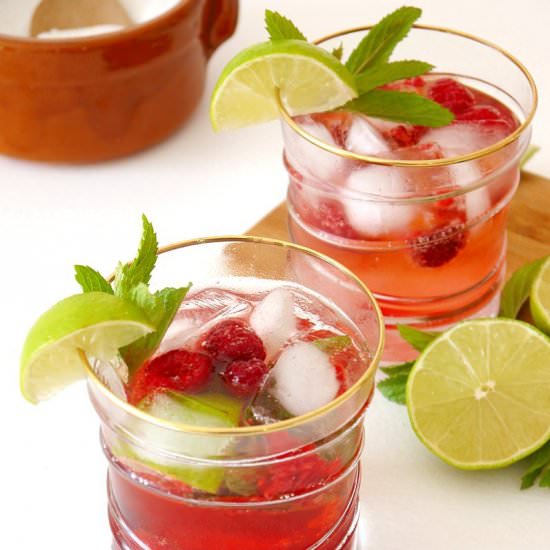 Raspberry Mojito Cocktail Recipe - Recipe photo by BirdsParty