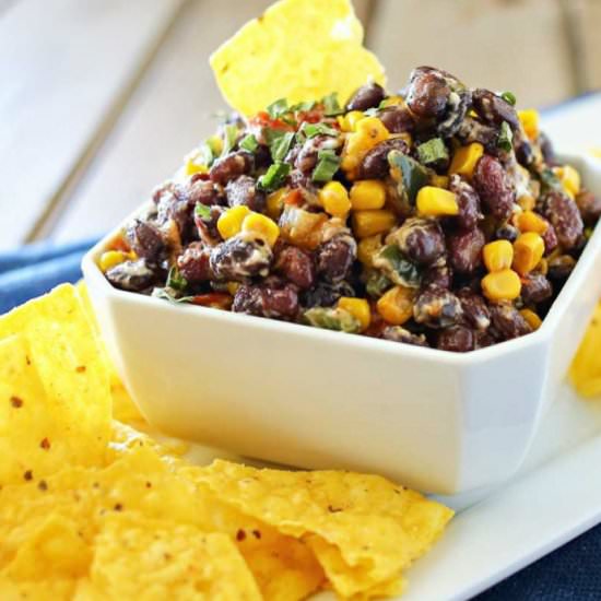 CORN & BLACK BEAN SALSA - Recipe photo by livingwellspendingless