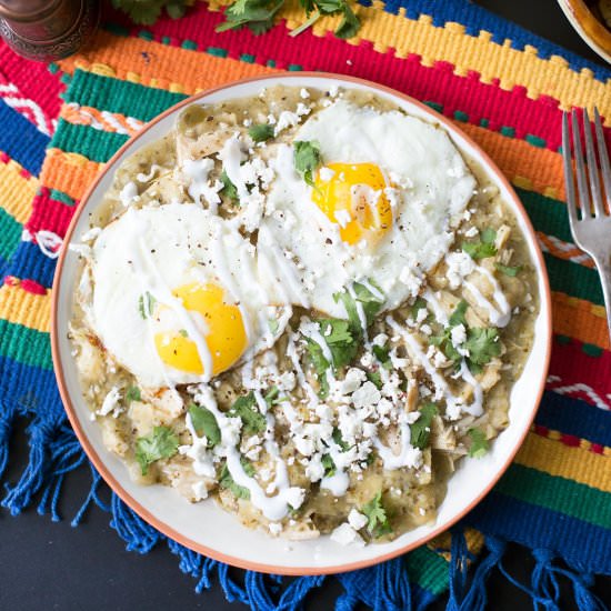Chicken Chilaquiles - Recipe photo by Kiwi and Carrot