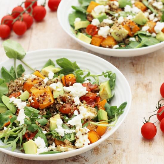 Squash Quinoa Avocado & Feta Salad - Recipe photo by easypeasyfoodie