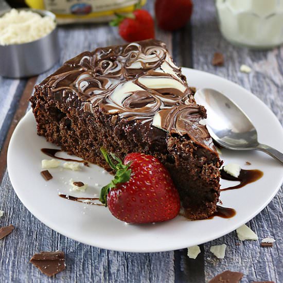 Grain-Free Chocolate Almond Cake - Recipe photo by SavorySpin