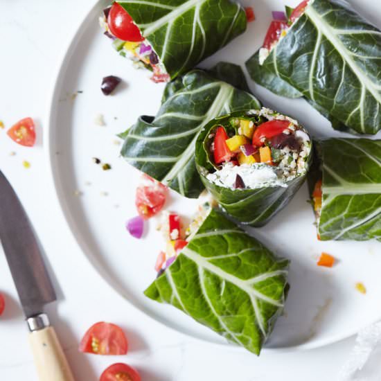Greek Collard Green Wraps - Recipe photo by Natural Girl Modern World