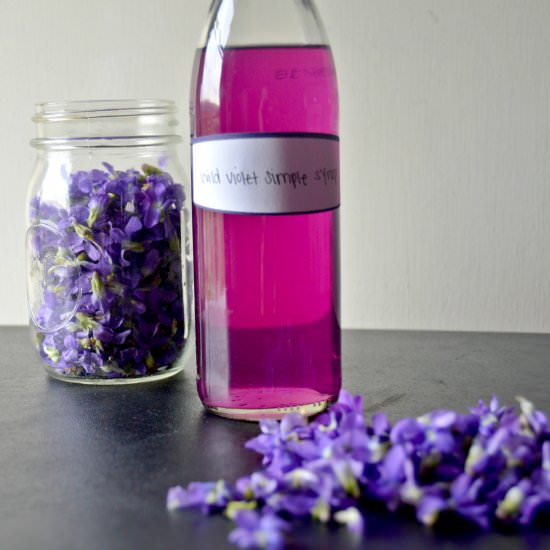 Wild Violet Simple Syrup - Recipe photo by sammijean06