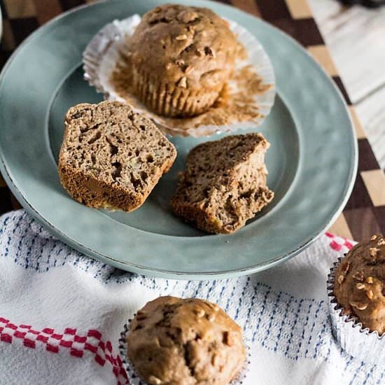 Banana Nut Morning Glory Muffins - Recipe photo by dashofherbs