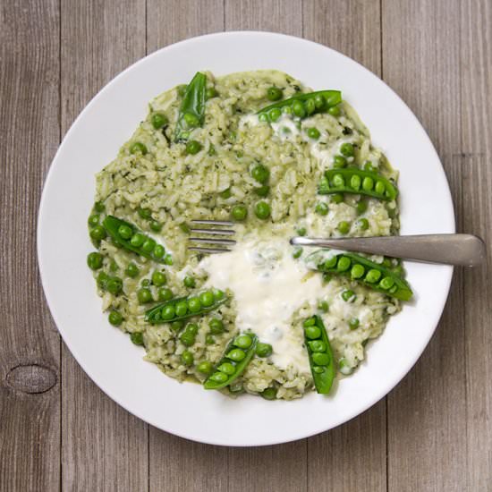 Spring Pea and Mint Risotto - Recipe photo by thefoodieeats