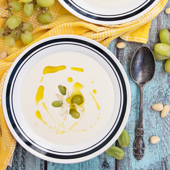 Spanish Cold Almond & Garlic Soup - Recipe photo by cookingtheglobe