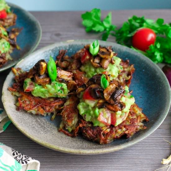 Potato Latkes à la Mexican - Recipe photo by primitivish