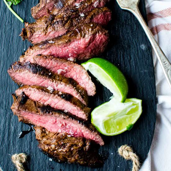 Flat Iron Carne Asada - Recipe photo by SweetCayenne