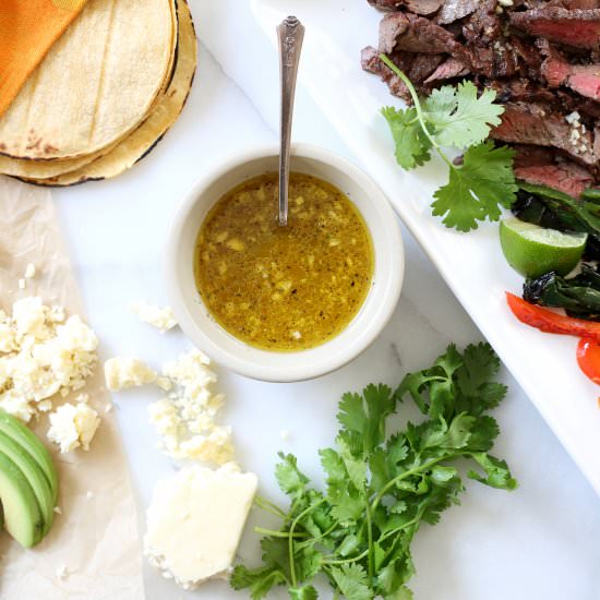 Mojo-Marinated Grilled Skirt Steak - Recipe photo by FromScratchFast