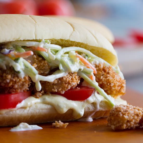 Baked Shrimp Po'Boy - Recipe photo by taste and tell