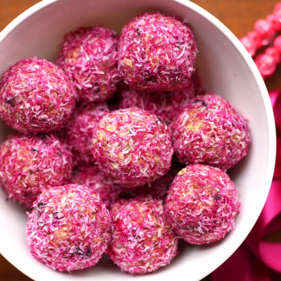 Naturally Pink Protein Snacks - Recipe photo by abiteofinspiration