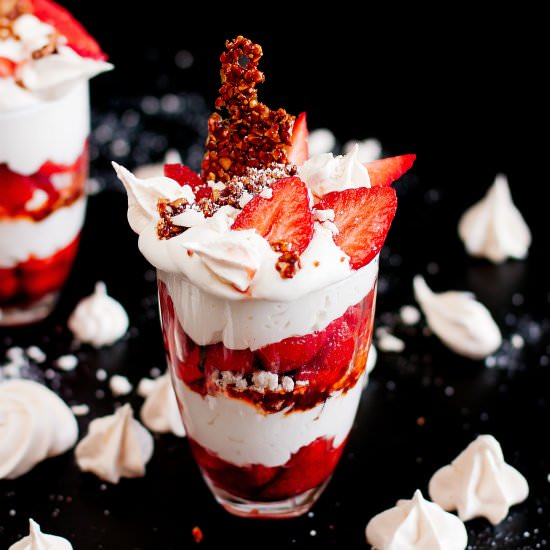 Strawberry Eton Mess (Mother's Day) - Recipe photo by Kikalicious