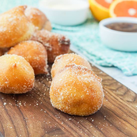 Buñuelos with Brown Velvet Glaze - Recipe photo by TaraMar