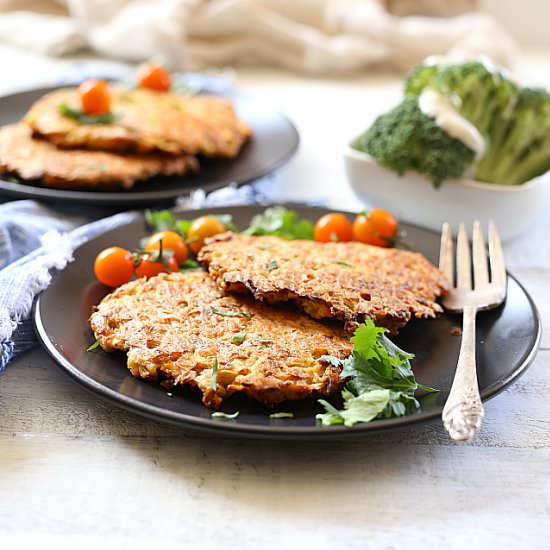 Cauliflower Rice Paleo Fritters - Recipe photo by Delightful Mom Food