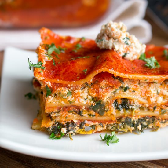 Vegetable Tofu Ricotta Lasagna - Recipe photo by Healthy World Cuisine